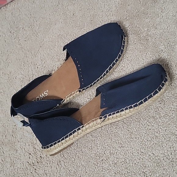 TOMS - Brand New Ankle Tie Espadrille Flats - Picture 6 of 6